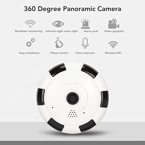 Jerss Fishye Sigurnosna kamera, unutarnja petlja snimanja širokokutne panoramske kamere Noćni vid WiFi veza
