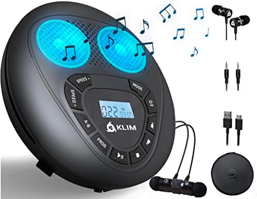 Klim zvučnik + prijenosni CD uređaj sa zvučnicima + novo 2023 + Walkman + punjiva baterija + prijenosni CD