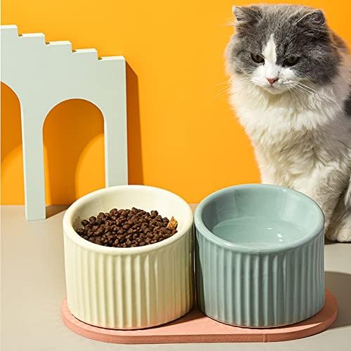 Hapiso nagnute posude za mačke, keramičke zdjelice za podignute mačke, veliki porculan kućni ljubimci posude za zaštitu kućnih ljubimaca