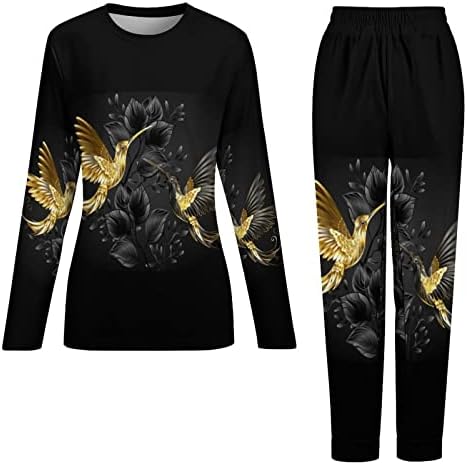 Svijetli Hummingbird ženski set pidžama Dvodijelnih Spavaćih Odjeća Noćno odijelo Pj setovi s džepovima