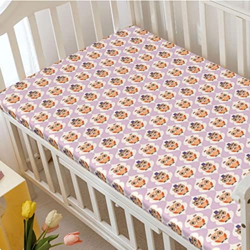 Otvoreni lim sa čepom, standardni madrac sa krevetom sa krevetom ugrađeni list meki i prozračan posteljina za bebe za dječake, 28 x52, mauve narančasta