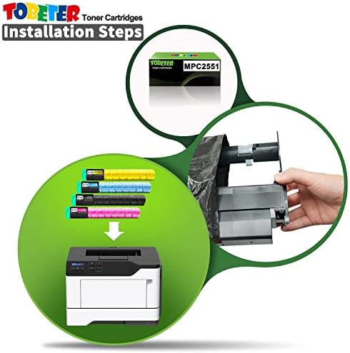 ToBeter kompatibilan set Toner kaseta zamjena za Ricoh MP C2551 841586 841503 841502 841501 upotreba za AFICIO