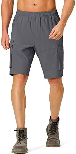 S razvijte muške pješačke garderne hlače Brze suho lagane ljetne kratke hlače sa džepovima sa patentnim