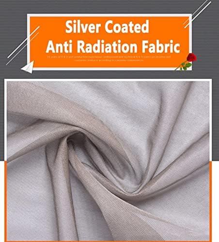 Amnool EMF zaštita Faraday Gaze tkanina čista srebrna vlakna protiv zračenja, EMP, RFID, EMF tkanina EMI izolacija, blok WiFi RF 5G širina signala 1,5m