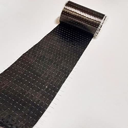 KARBXON - 4 tkanina od karbonskih vlakana-crna-3k - 220g / metar - UNI tkanje - napredna tkanina od vlakana-valjana 4 široka Porubljena tkanina za popravak, dronovi, RC & DIY projekti