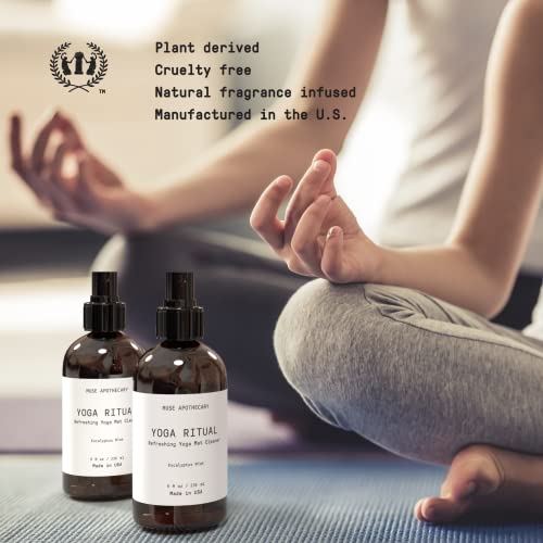 Muse Bath apotekarski joga ritual - aromatični i osvježavajući joga čistač mat, 4 oz, infuziran sa prirodnim esencijalnim uljima - eukaliptus mentu