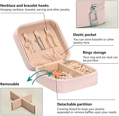 Umiriko Butterfly Travel Kutija za žene, PU kožni Organizator malih nakita, kutije za pohranu kućišta za naušnice, prstenje, ogrlice, ružičasta 4 x 4 20802756