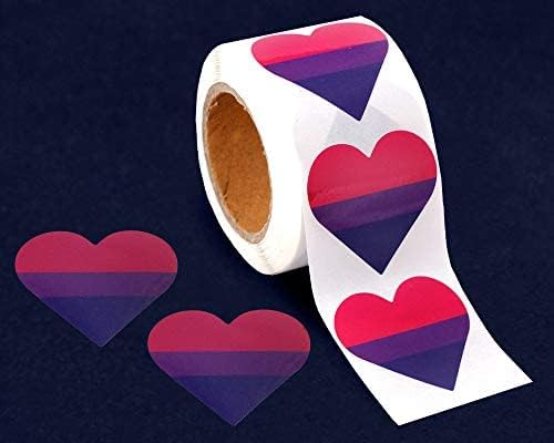 Biseksualna Zastava u obliku srca naljepnice - bi pride naljepnice za ponos mjesec, oznake, Party naljepnice, koverte, Poster & više!