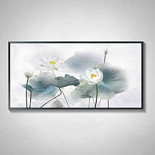 SHOUJIQQ elegantna Lotus Banner uljana slika - ručno oslikana moderna apstraktna sofa u pozadini umjetničke