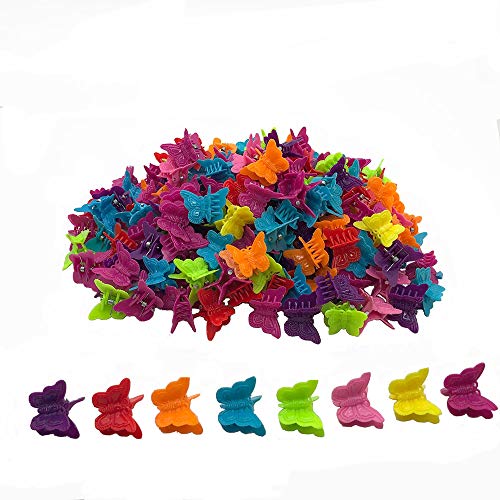 100 pakovanja razne boje leptir kopče za kosu, prelepe Mini leptir kopče za kosu Dodaci za kosu za žene i