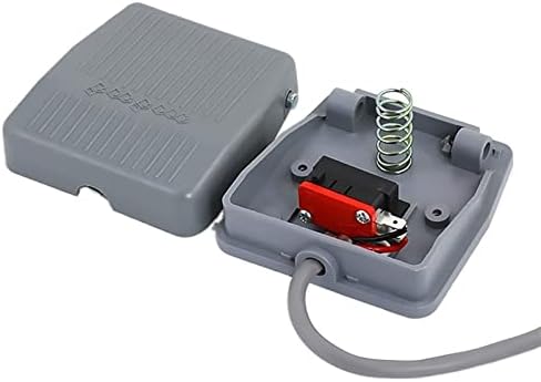 ESAAH 1pcs nožni prekidač za trenutnu kontrolu električne pedale SPDT Grey TDFS-201 10A 250V