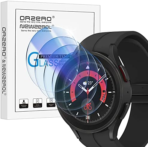 Orzero kompatibilan za Samsung Galaxy Watch 5 Pro 45mm 2022 kaljeno staklo za zaštitu ekrana, 2.5 D ivice Luka 9H HD bez mjehurića