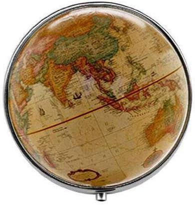 World Earth Globe Map Photo Glass Pill Box Candy Box Modni Nakit Prijatelj Pokloni