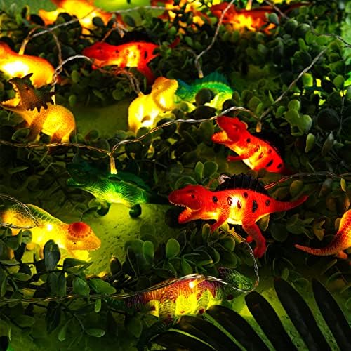 Riakrum LED svjetla za dinosauruse Dinosaurus soba dekor za dječake lampa za dinosauruse Božićne potrepštine Dinosaurus svjetla na baterije za šator vrtna terasa Holiday Tree dekorativna
