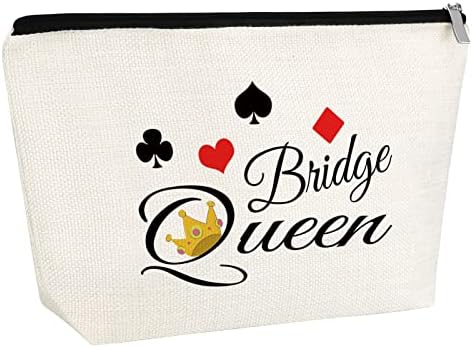 Gfhzdmf Bridge Gifts For Women Card Player Gift For Her Bridge player Gifts Bridge Makeup Bag Bridge card Game
