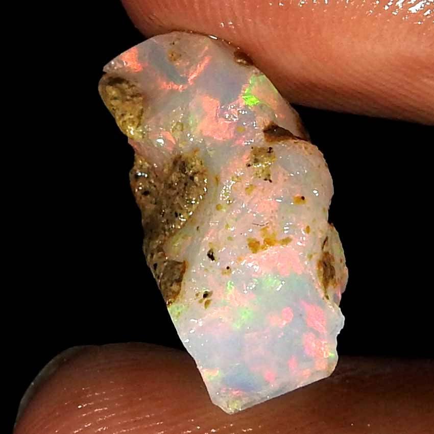 Jewelgemscraft ™ 04.10CTS. Ultra vatra sirovi opal kamen, prirodni grubi, kristali dragog kamenja, etiopska