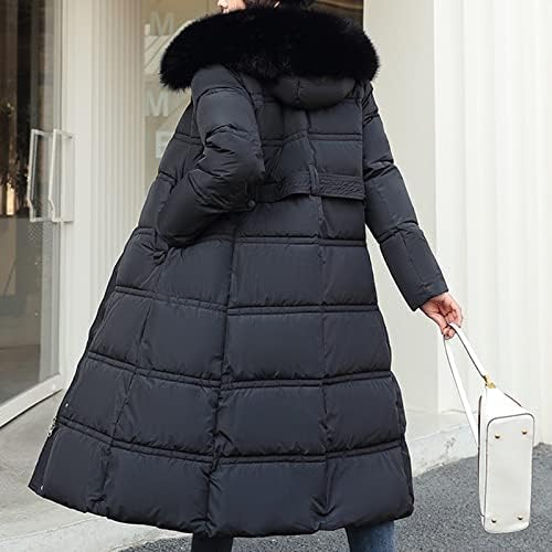 Ženske paketne jakne dame dame zimski topli midi puffer kaputi plišani čep ovratnik dugih rukava parka gornja odjeća