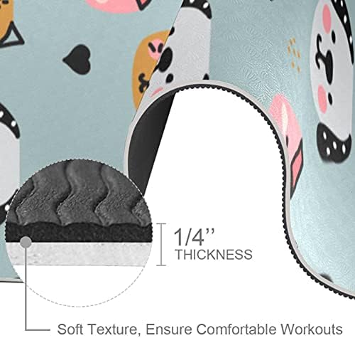 Siebzeh Childish Animal Pattern Premium Thick Yoga Mat Eco Friendly Rubber Health & amp; fitnes