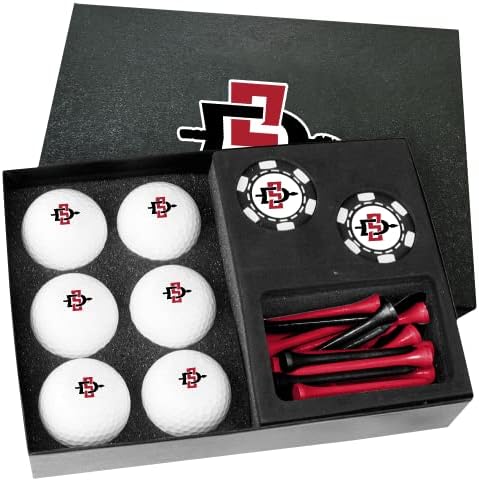Venture Golf San Diego State Aztecs Poklon Set sa crnim poker čipovima RD-1