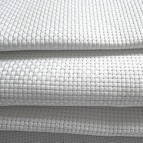 Cookiefabric tkanina za ukrštene šavove vrhunska kvaliteta 14st 14ct Cross Stitch platno bijela boja bilo koje veličine, 100cmx150cm, sa šavovima- - 50-150cm - 11ct - tkanina za ukrštene šavove