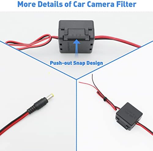 Fiegromech auto rezervna kamera ispravljač filtera relej kondenzator 24V do 12v pretvarač napona Adapter za Reverse stražnji pogled Dash kamera Monitor