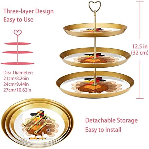 3 resied stalak za desert Cupcake Voće ploča Plastična držač za prikaz za displej za vjenčanje za