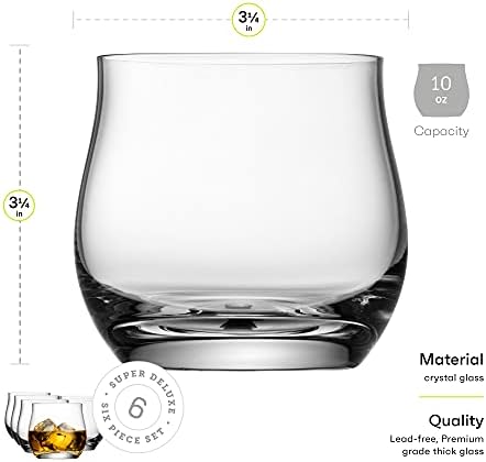 Mitbak Whisky Bar naočare Set 6 / luksuzan 10 Unca staromodni stakleni Set / naši Scotch & amp; Bourbon Glass