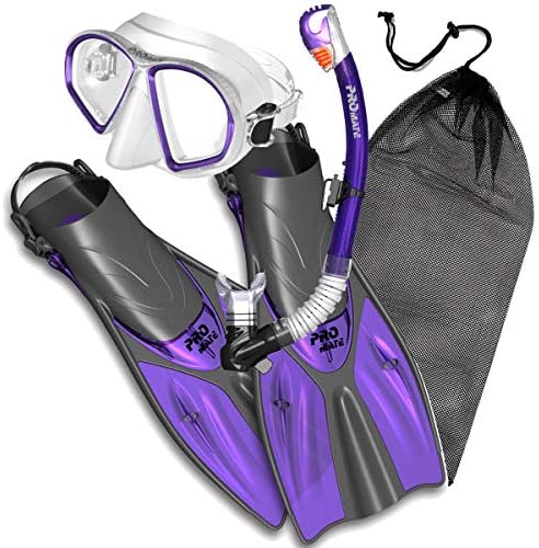 Promate Snorkel Set maska za Snorkeling fins i suha Snorkel torba za opremu za Set za Snorkeling