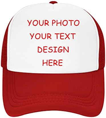 Kapu za kamion za adapter, dodajte bilo koju sliku i bilo koje ime teksta, Unisex-ov personalizirani kapu za kamiondžiju Black