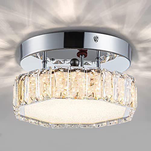 Mini modernim kristalnim lusterima Flush Mount stropni svjetlo LED mini lusteri sa kristalima hodnika Svjetlosni luster za kupatilo Kuhinjski ured