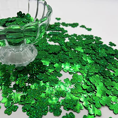 3000pcs Green Confetti Glitter St. Patrickov dan Lucky Clover Shamrock Cutons Glitter Irci Tabela Splata