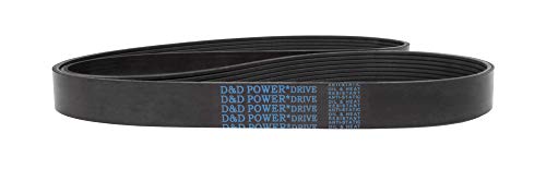 D & D PowerDrive 4pj508 Metrički standardni zamjenski remen, J, 4 -Napodne, 20 dužina, guma
