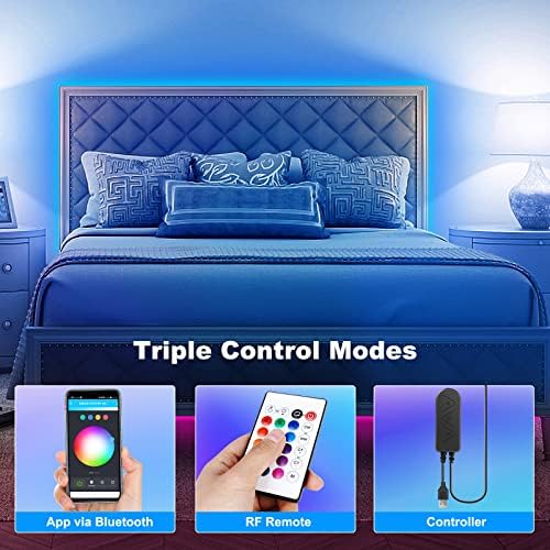 Tatazone RGBWW LED svjetla za TV od 50-55 inča sa App kontrolom, Bluetooth RGB+podesivo Bijelo 3000k-6500K