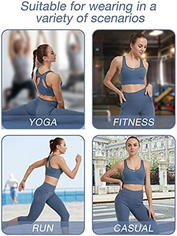 Yumun ženske joge hlače sa džepovima visoke strukske vježbe za žene za žene Tummy Control koji