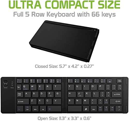 Radovi Cellet Ultra tanka sklopiva Bežična Bluetooth tastatura kompatibilna sa Oppo Neo 5s sa držačem telefona-punjiva puna tastatura!