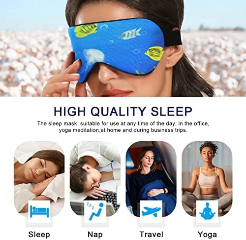 Unisex za spavanje maska ​​za pričvršćivanje tropsko-ribe-podmornu noć za spavanje Spavaća maska