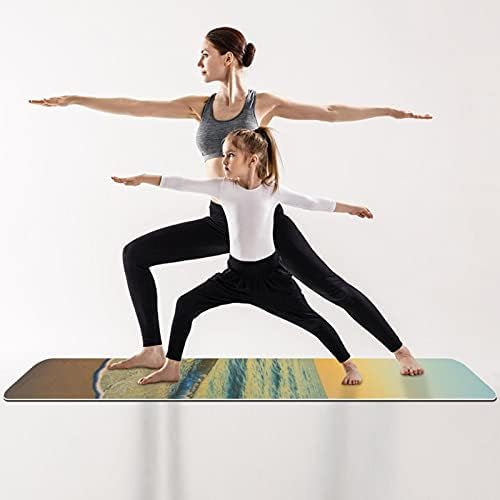 Siebzeh Dusk plaža Premium Thick Yoga Mat Eco Friendly Rubber Health & amp; fitnes non Slip Mat za sve vrste vježbe joge i pilatesa