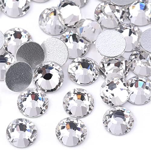 Gift_Source 288 kom 7mm flatback Crystal Rhinestones sjajni Clear Diamond Bling Glitter okrugli