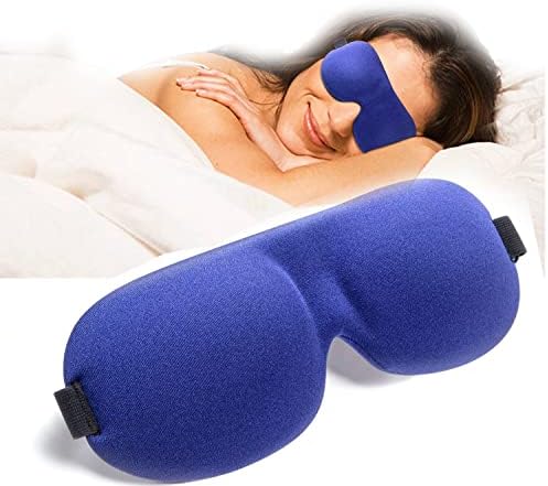 Sackei maska ​​za spavanje za bočno spavač, 3D oblikovana maska ​​za oči za muškarce Žene koje spavaju, bez nosa i tlaka za oči Mekani blok dizgov svjetlo za povezivanje sa podesivim kopčom