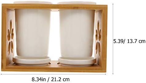 Doitool stalak za odvod za štapiće za jelo bambusov keramički kuhinjski pribor Držač za štapiće sa odvodom japanski