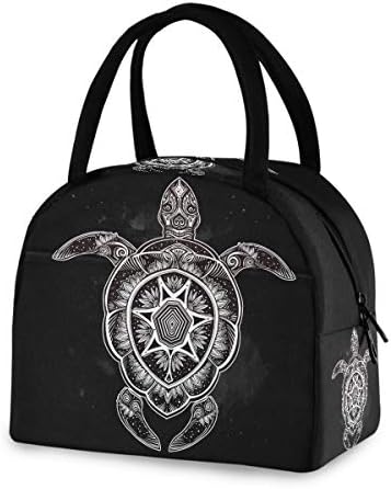 Yyzzh plemenska morska kornjača tetovaža stil dekoracija morska životinja izolovana Zipper torba
