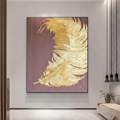 HOUKAI ručno oslikana apstraktna slika ulja zlatnog lista na platnu boja ljepote apstraktna slika ulja Zlatnog