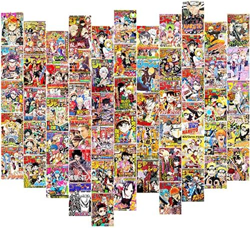 ZJNB 60pcs Anime soba dekor, Anime Poster, Manga zid, Anime Magazin pokriva estetske slike zid kolaž Kit, Anime stvari, Anime zid dekor, My Hero Academia Posteri, Anime Posteri