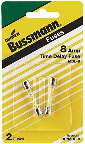 Busman BP / MDL-8 8 AMP stakla za staklo Time Odgoda osigurača 2 Broj