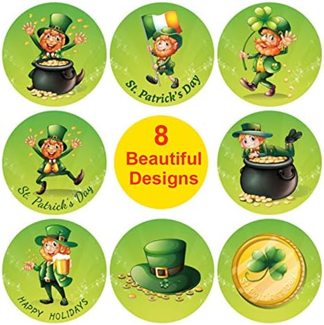 8 vrsta zelenih šešica Irska Day naljepnica St. Patrick's Day naljepnice naljepnica nagrada za djecu