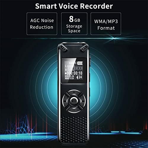 DLOETT profesionalni digitalni audio snimač aktiviran glasom za snimanje diktafona WAV MP3 Player