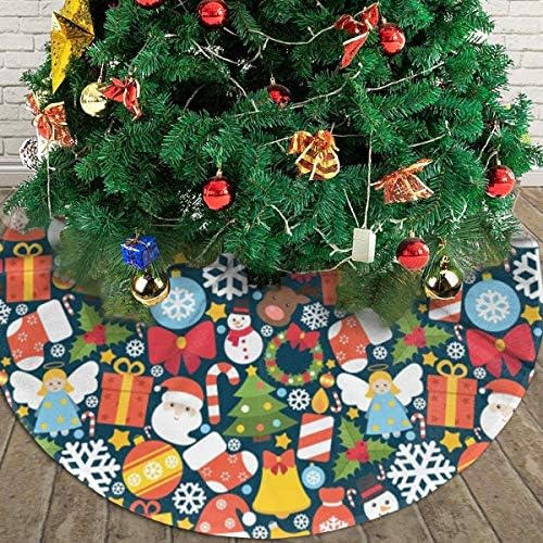 LveShop šareni uzorak božićna suknja drva Luksuzna okrugla zatvorena vanjska mat rustikalna Xmas Tree Odreze