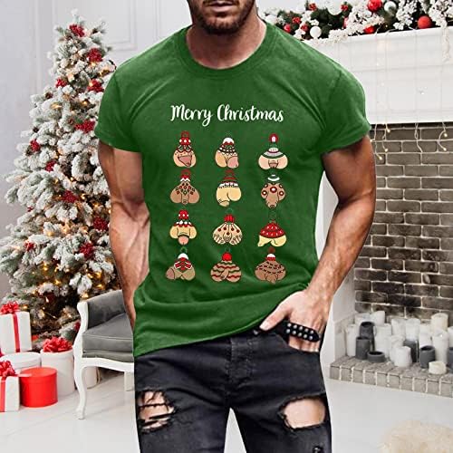 ZDDO božićne majice kratkih rukava za muške, ružne Xmas Dizajner za ispis Kostimi Smiješni grafički