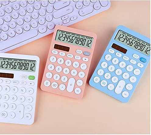 YFQHDD 12-znamenkastom kalkulatorskih kalkulatora Veliki tasteri Financijski poslovni računovodstveni alat Bijela