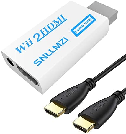 Wii U HDMI konverter sa Wii konzolom izlaz Video i Audio sa 3.5 mm Jack Audio Wii HDMI izlaz kompatibilan sa Wii U, HDTV, Monitor-podržava sve Wii režime prikaza 720P, NTS - HDMI kabl uključen